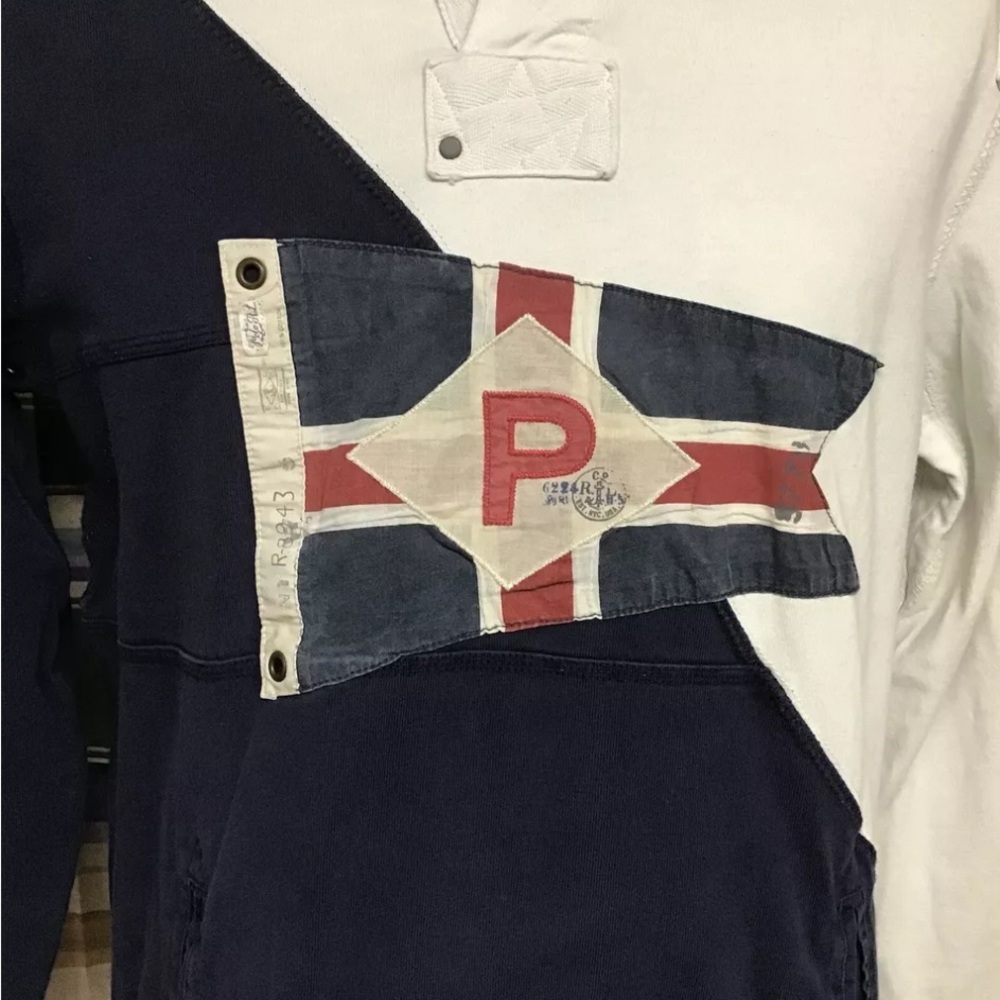 Polo Ralph Lauren Nautical Patch Rugby shirt! Men’s large with great details! - Picture 3 of 8